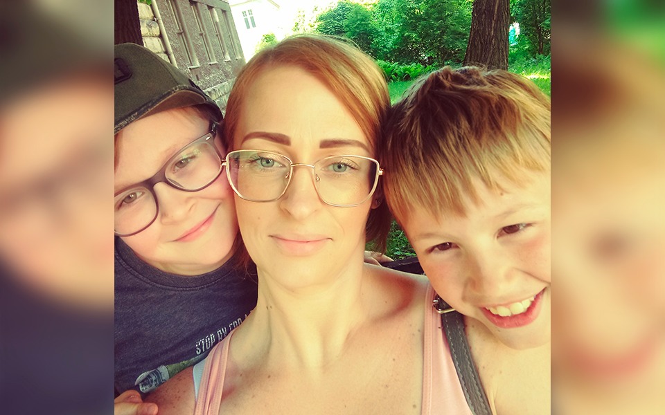 Pani Monika z dziećmi